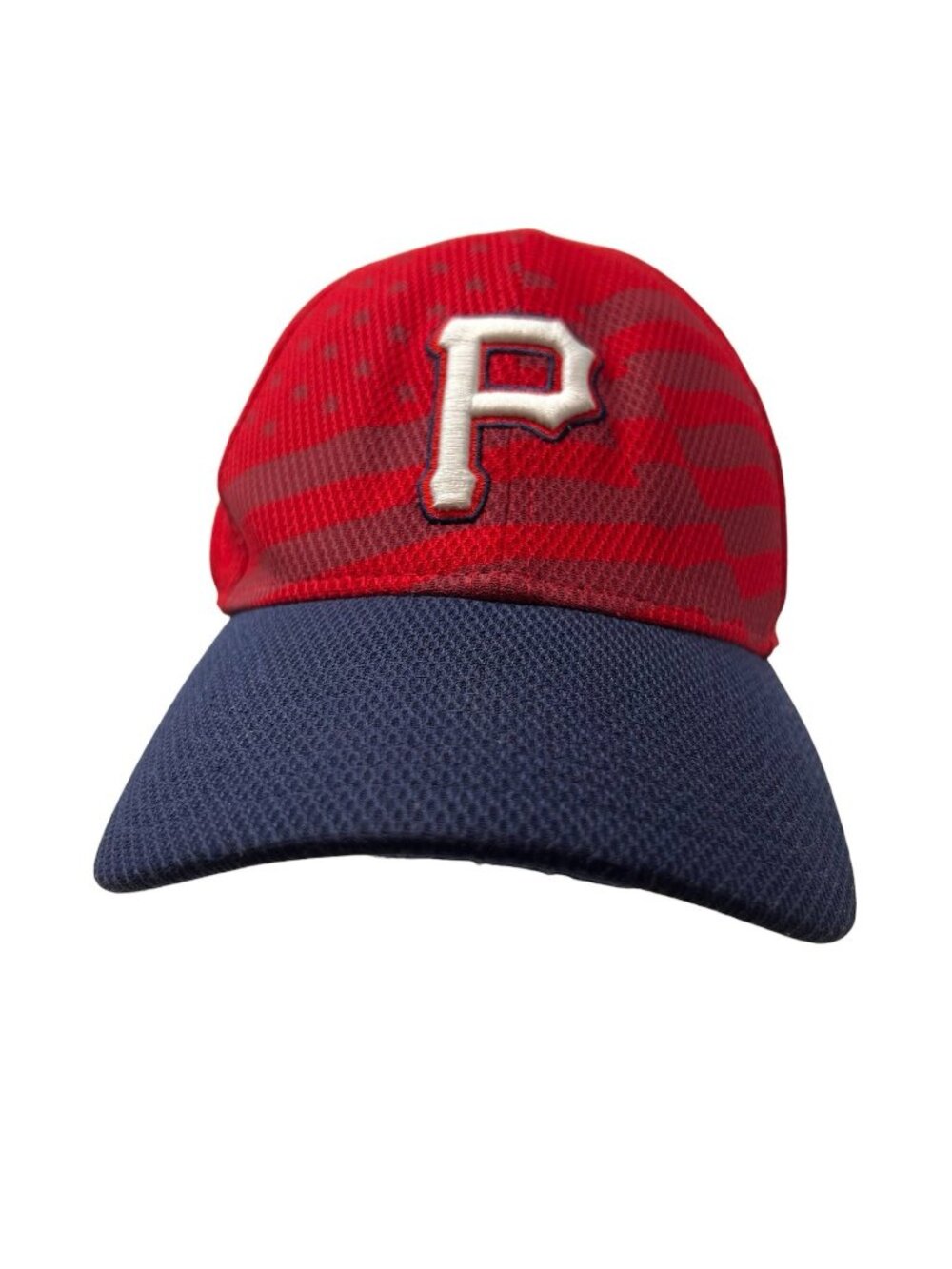 Pittsburgh Pirates L/XL Fitted Baseball Hat Cap USA 4th of July American Flag